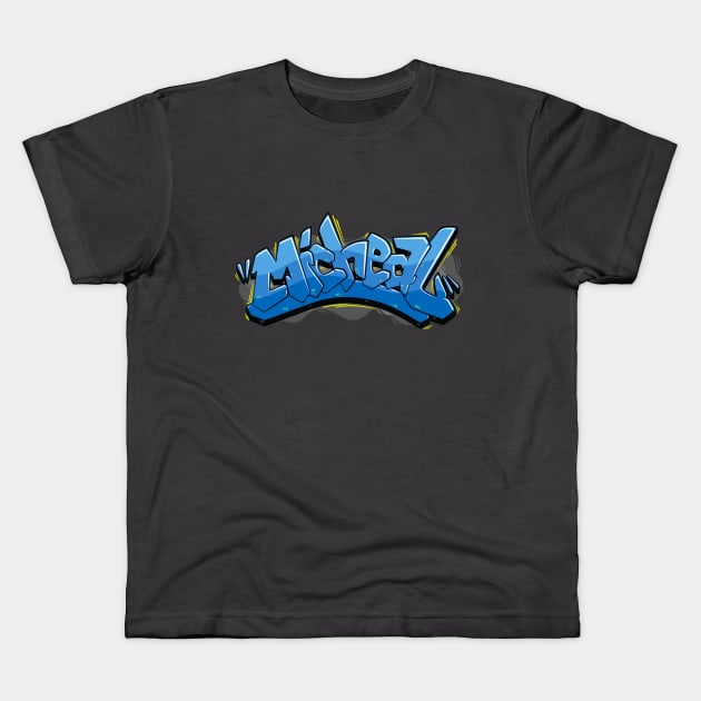 Micheal name graffiti Kids T-Shirt by Your Name Graffiti